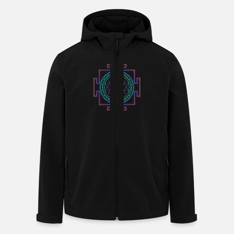 Sri Yantra - filigran - Recycelte Männer Softshell-Jacke von Stanley/Stella - Schwarz