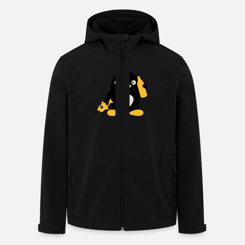 Fish And Beer Penguin - Veste softshell homme en polyester recyclé Stanley/Stella - noir