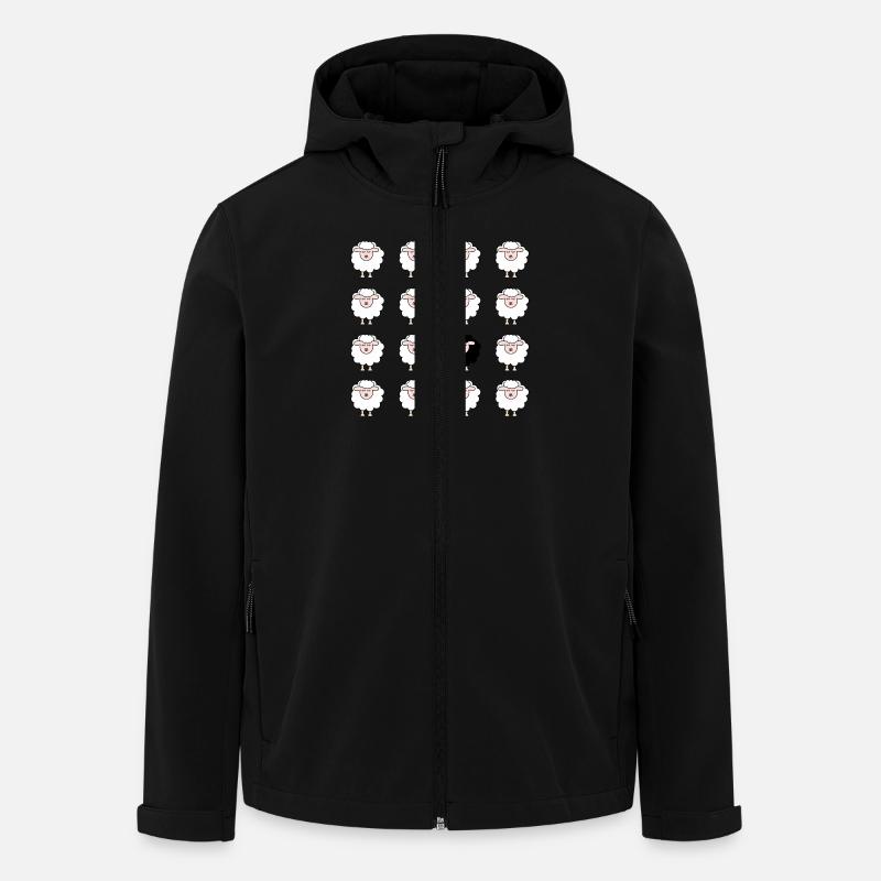 Schaf - Recycelte Männer Softshell-Jacke von Stanley/Stella - Schwarz
