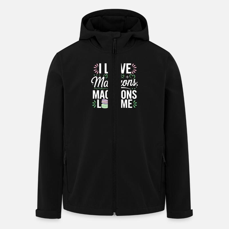 Les macarons, c’est l’amour - Veste softshell homme en polyester recyclé Stanley/Stella - noir