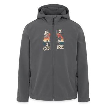 Ich kann nicht, ich habe Couture - Recycelte Männer Softshell-Jacke von Stanley/Stella - Anthrazit - Vorne - AI Model Male 185 light (185cm)