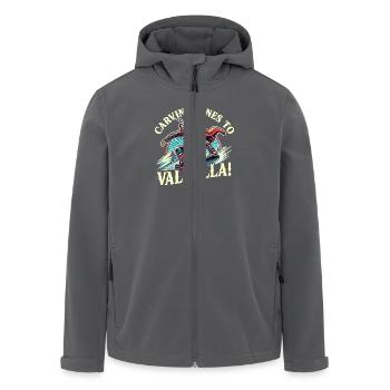 Carving Lines To Valhalla Viking Snowboard Odin - Recycelte Männer Softshell-Jacke von Stanley/Stella - Schwarz - Vorne - AI Model Male 185 light (185cm)