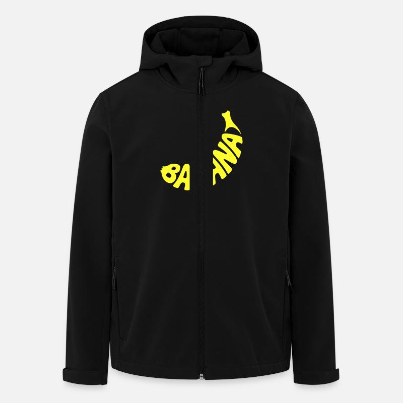 Banane - Logo de fruit cool - Veste softshell homme en polyester recyclé Stanley/Stella - noir