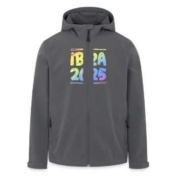 Ibiza 2025 Colorful - Men’s Recycled Softshell Jacket by Stanley/Stella - black - Front - AI Model Male 185 light (185cm)