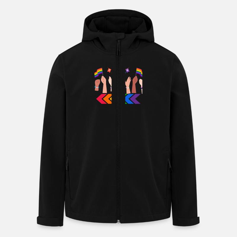 Pride Finger - Recycelte Männer Softshell-Jacke von Stanley/Stella - Schwarz