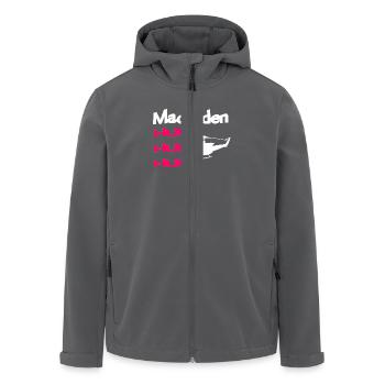 Mach den Hub Helikopter 117 - Recycelte Männer Softshell-Jacke von Stanley/Stella - Schwarz - Vorne - AI Model Male 185 light (185cm)