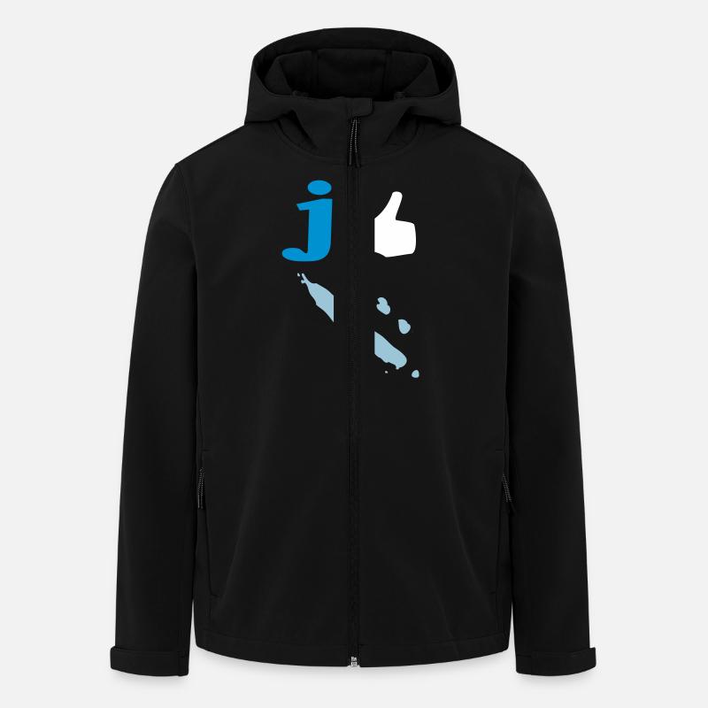 Neukaledonien - Recycelte Männer Softshell-Jacke von Stanley/Stella - Schwarz