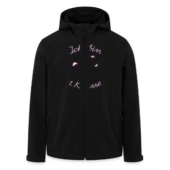 Erste Klasse Einhorn - Recycelte Männer Softshell-Jacke von Stanley/Stella - Schwarz - Vorne - AI Model Male 185 light (185cm)