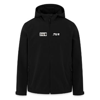 Subkultur Bass Outline - Recycelte Männer Softshell-Jacke von Stanley/Stella - Schwarz - Vorne - AI Model Male 185 light (185cm)