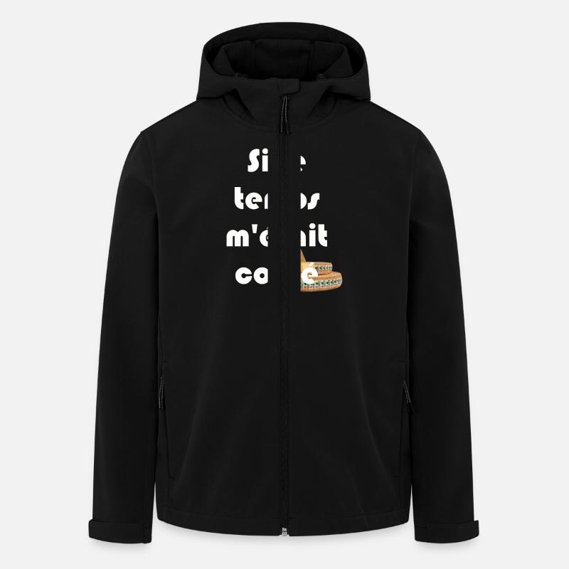 Comté - Veste softshell homme en polyester recyclé Stanley/Stella - noir