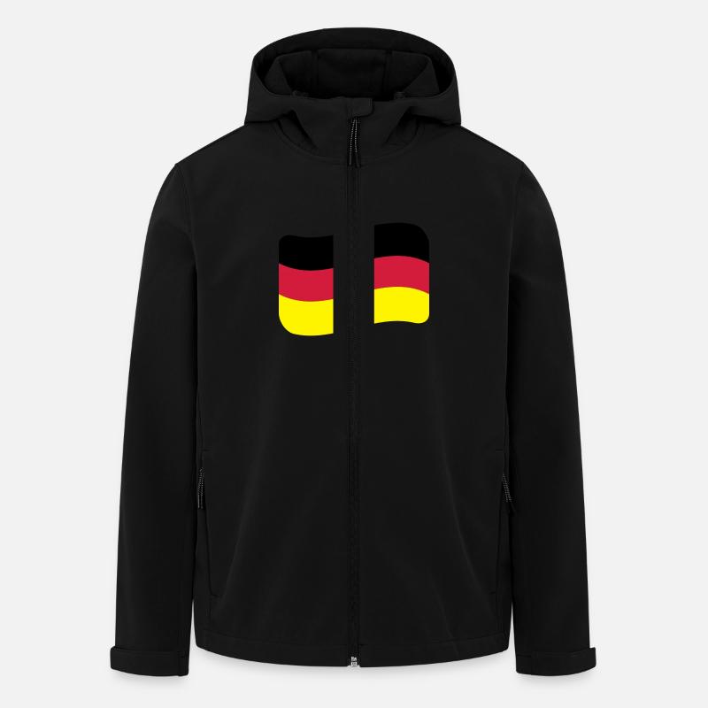 Germany Flag German Nation German - Men’s Recycled Softshell Jacket by Stanley/Stella - black