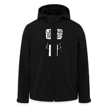 You shall not pass-To Do - Recycelte Männer Softshell-Jacke von Stanley/Stella - Schwarz - Vorne - AI Model Male 185 light (185cm)