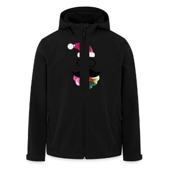 Der Hipster-Weihnachtsmann macht jo hohoho - Recycelte Männer Softshell-Jacke von Stanley/Stella - Schwarz - Vorne - AI Model Male 185 light (185cm)