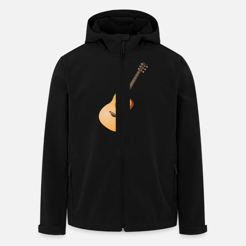 Gitarre - Recycelte Männer Softshell-Jacke von Stanley/Stella - Schwarz