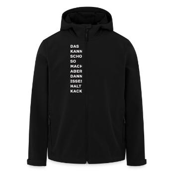 Das kannste schon so machen - Recycelte Männer Softshell-Jacke von Stanley/Stella - Schwarz - Vorne - AI Model Male 185 light (185cm)