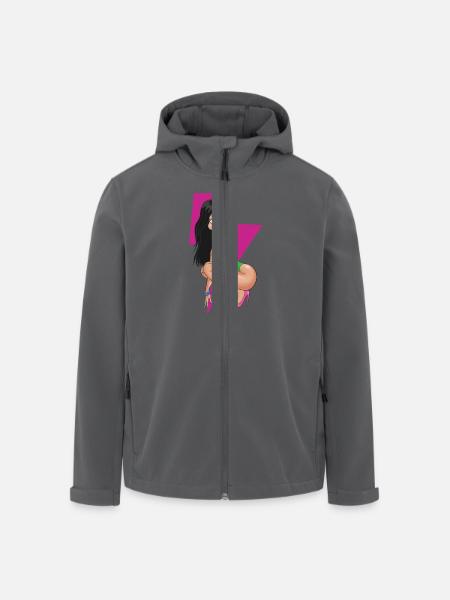 Pink Lightning Pin-up - Men’s Recycled Softshell Jacket by Stanley/Stella - black