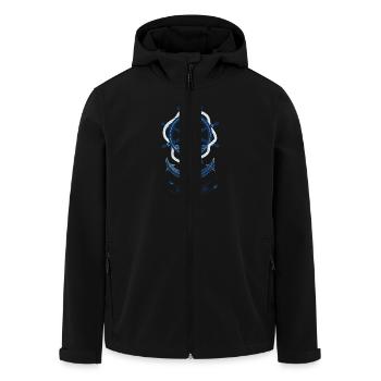 Anker / Steuerrad - Recycelte Männer Softshell-Jacke von Stanley/Stella - Schwarz - Vorne - AI Model Male 185 light (185cm)