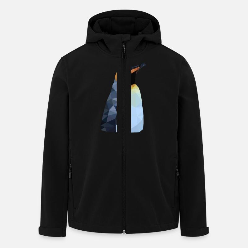 Polygon Pinguin - Recycelte Männer Softshell-Jacke Discoverer von Stanley/Stella - Schwarz