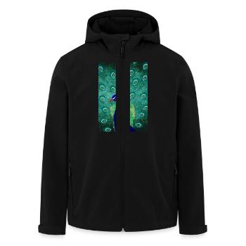 pfau - Recycelte Männer Softshell-Jacke von Stanley/Stella - Schwarz - Vorne - AI Model Male 185 light (185cm)