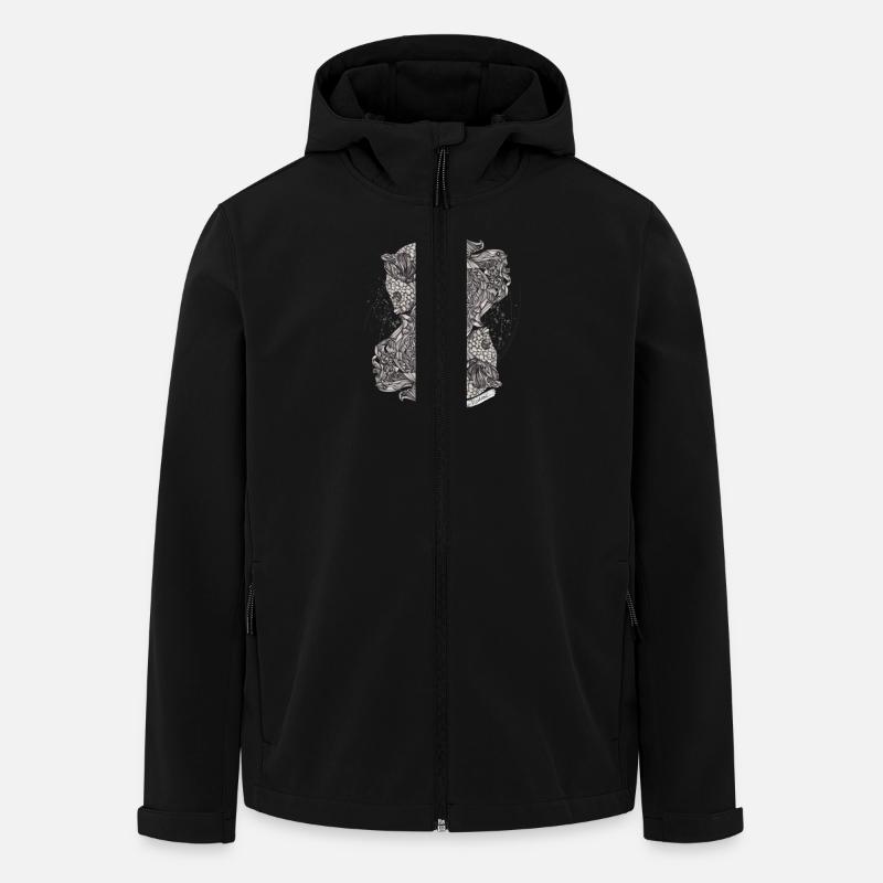 Fische Sternzeichen - Recycelte Männer Softshell-Jacke von Stanley/Stella - Schwarz