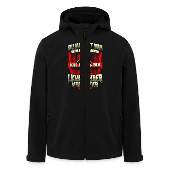 LKW-Fahrer Trucker Fernfahrer Vater - Recycelte Männer Softshell-Jacke von Stanley/Stella - Schwarz - Vorne - AI Model Male 185 light (185cm)