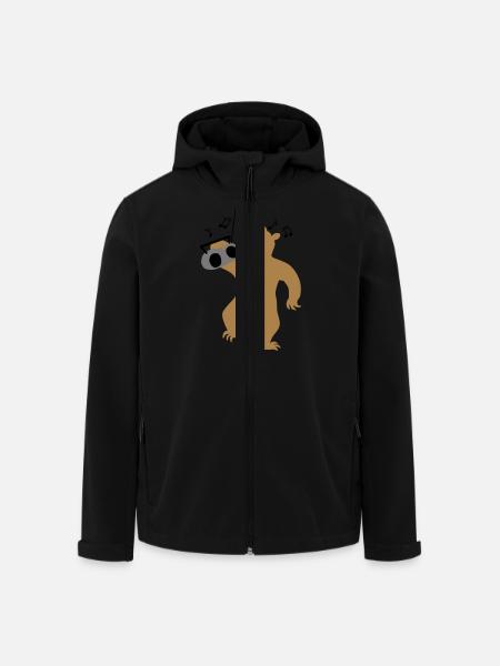 Tanzbär Vektorgrafik - Recycelte Männer Softshell-Jacke von Stanley/Stella - Schwarz