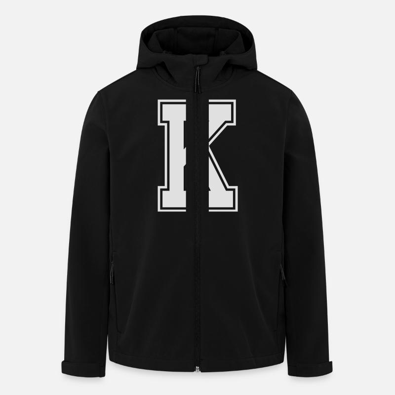 Buchstabe K - Recycelte Männer Softshell-Jacke von Stanley/Stella - Schwarz