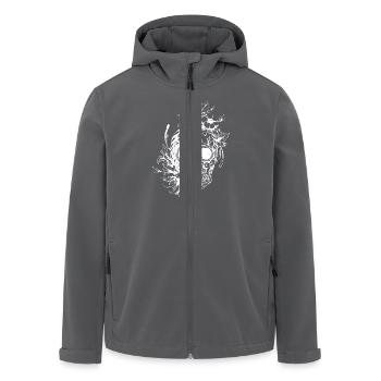 Totenkopf - Recycelte Männer Softshell-Jacke von Stanley/Stella - Schwarz - Vorne - AI Model Male 185 light (185cm)