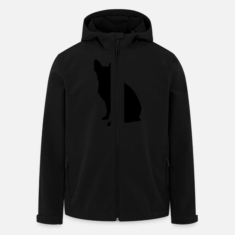 Vector dog Silhouette - Veste softshell homme en polyester recyclé Stanley/Stella - noir
