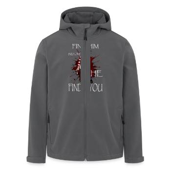 find him before he finds you! - Veste softshell homme en polyester recyclé Stanley/Stella - noir - Devant - AI Model Male 185 light (185cm)