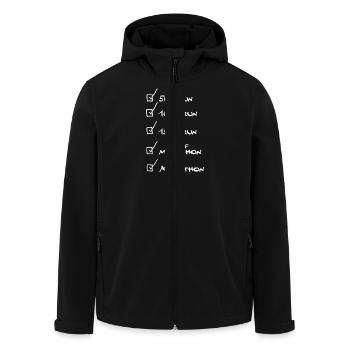 run - marathon Marathon - Recycelte Männer Softshell-Jacke von Stanley/Stella - Schwarz - Vorne - AI Model Male 185 light (185cm)