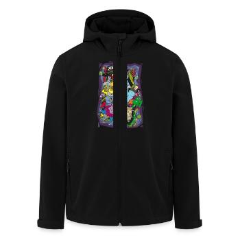 wack_party - Recycelte Männer Softshell-Jacke von Stanley/Stella - Schwarz - Vorne - AI Model Male 185 light (185cm)