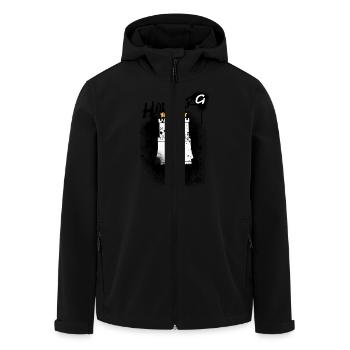 Hamburg Stars - Recycelte Männer Softshell-Jacke von Stanley/Stella - Schwarz - Vorne - AI Model Male 185 light (185cm)