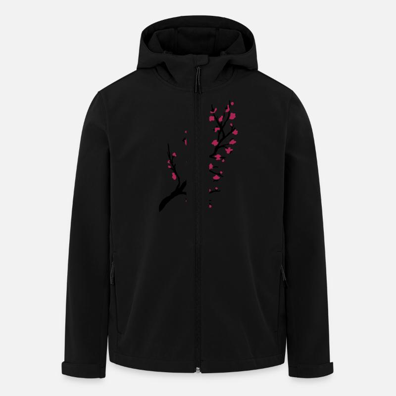 Kirschzweig - Recycelte Männer Softshell-Jacke von Stanley/Stella - Schwarz