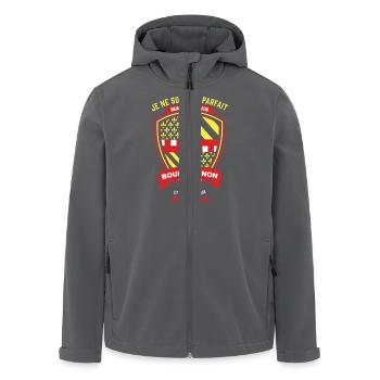 Bourguignon Parfait - Veste softshell homme en polyester recyclé Stanley/Stella - charbon - Devant - AI Model Male 185 light (185cm)