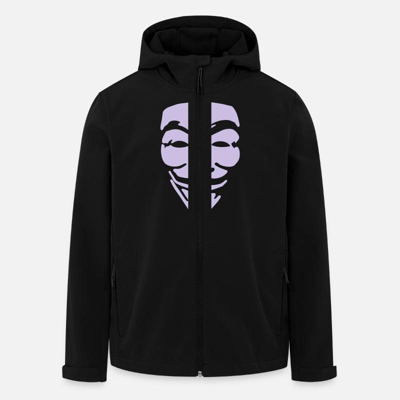 GUY FAWKES, anonymous, occupy - Veste softshell homme en polyester recyclé Stanley/Stella - noir