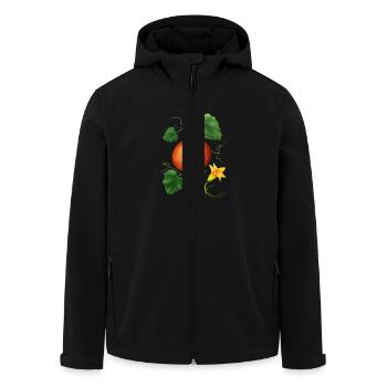 THE PLANTSPLATE FARM - CUCURBITA MAXIMA - Recycelte Männer Softshell-Jacke von Stanley/Stella - Schwarz - Vorne - AI Model Male 185 light (185cm)