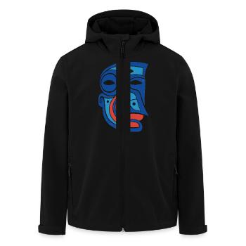 Maske Nacht Mond Geist Kälte Trauer Joker - Recycelte Männer Softshell-Jacke von Stanley/Stella - Schwarz - Vorne - AI Model Male 185 light (185cm)