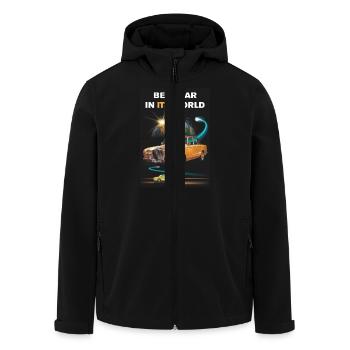 Bestes Auto in seiner Welt Illustration - Recycelte Männer Softshell-Jacke von Stanley/Stella - Schwarz - Vorne - AI Model Male 185 light (185cm)
