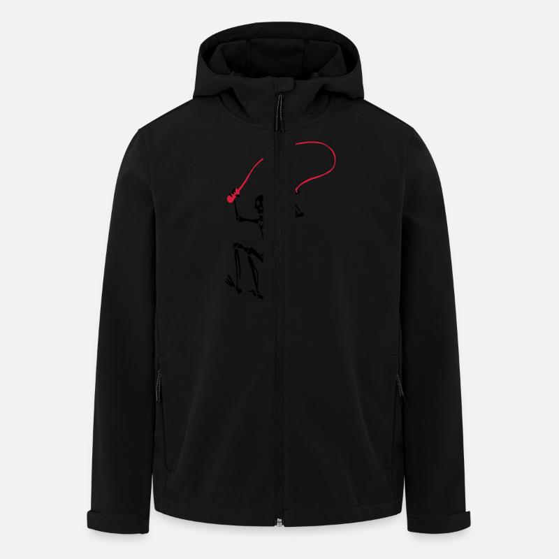 Skelett beim Seilhüpfen - Recycelte Männer Softshell-Jacke von Stanley/Stella - Schwarz