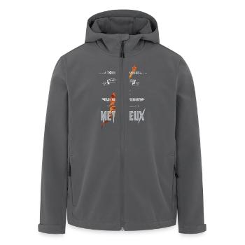 metalleux-fire - Veste softshell homme en polyester recyclé Stanley/Stella - noir - Devant - AI Model Male 185 light (185cm)