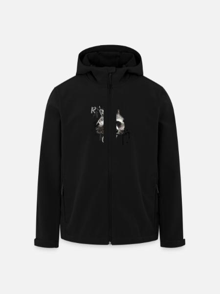 racoon - Veste softshell homme en polyester recyclé Stanley/Stella - noir