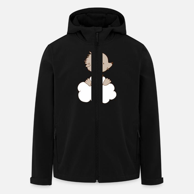 Baby Hedgehog on cloud - Men’s Recycled Softshell Jacket by Stanley/Stella - black
