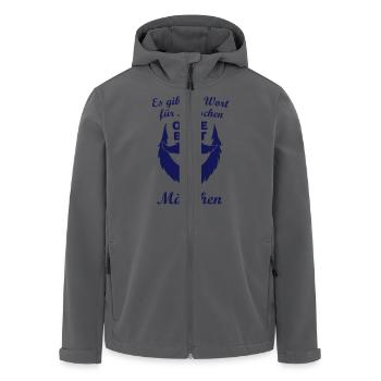 Es gibt ein Wort für Menschen OHNE BART .. MÄDCHEN - Recycelte Männer Softshell-Jacke von Stanley/Stella - Schwarz - Vorne - AI Model Male 185 light (185cm)