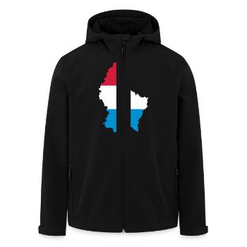 Luxembourg - Men’s Recycled Softshell Jacket by Stanley/Stella - black - Front - AI Model Male 185 light (185cm)