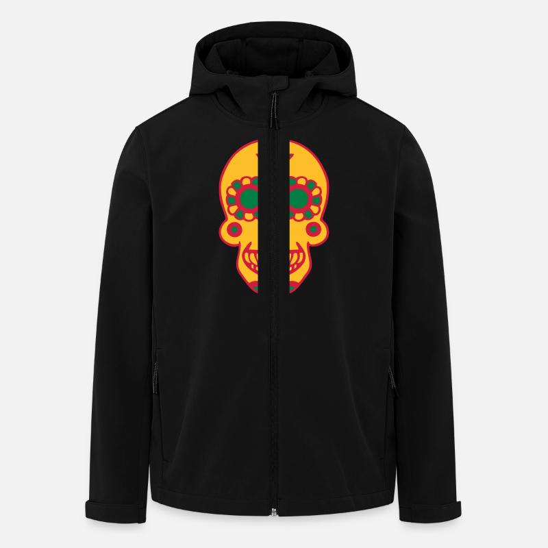 Mexikanischer Schädel Calavera-Schädel tot - Recycelte Männer Softshell-Jacke von Stanley/Stella - Schwarz
