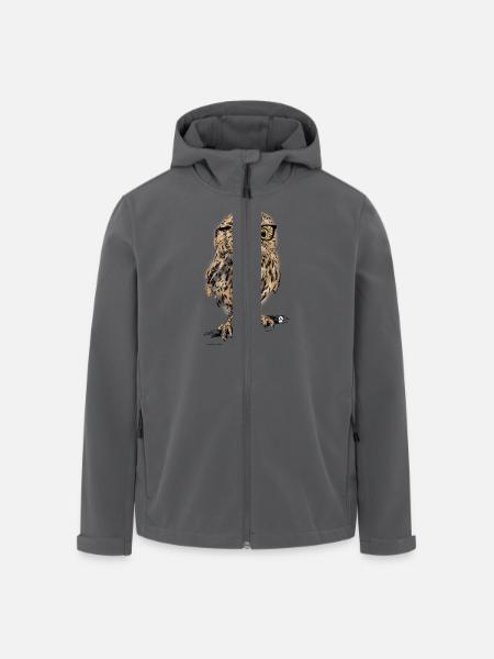 AD Owl - Men’s Recycled Softshell Jacket by Stanley/Stella - black