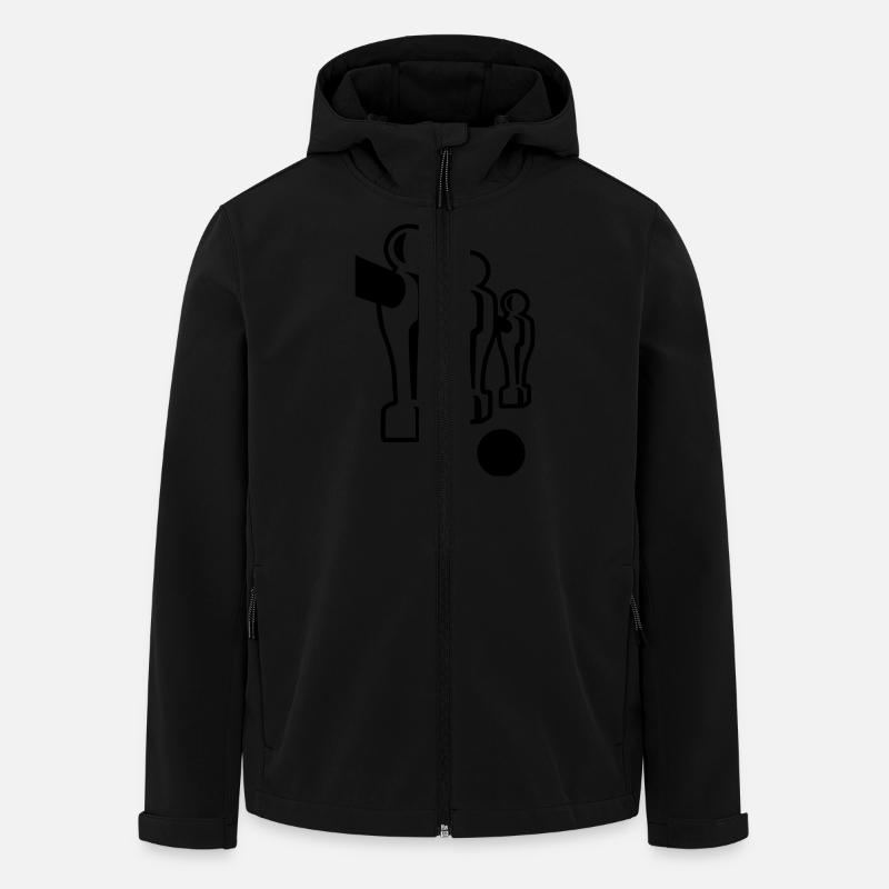 Tischkicker - Recycelte Männer Softshell-Jacke von Stanley/Stella - Schwarz