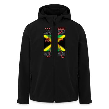kingston jamaica recordman usain bolt - Veste softshell homme en polyester recyclé Stanley/Stella - noir - Devant - AI Model Male 185 light (185cm)