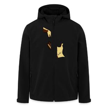 Hand reichen geben - Recycelte Männer Softshell-Jacke von Stanley/Stella - Schwarz - Vorne - AI Model Male 185 light (185cm)